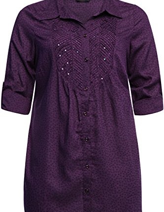 Yoursclothing-Plus-Size-Womens-Ditsy-Floral-Print-Shirt-With-Sequin-Detail-Size-24-Purple-0