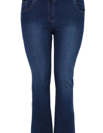 Yoursclothing-Plus-Size-Womens-Mid-Bootcut-Jeans-With-Pleat-Leg-Size-22-Blue-0