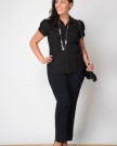 Yoursclothing-Plus-Size-Womens-Plain-Work-Blouse-With-Ruching-Detail-Size-28-Black-0-2