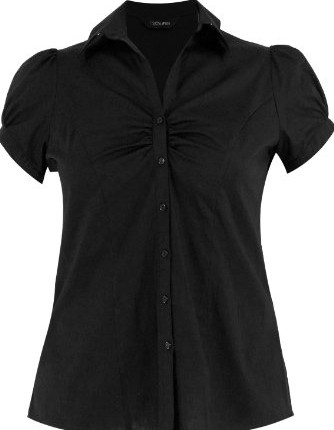 Yoursclothing-Plus-Size-Womens-Plain-Work-Blouse-With-Ruching-Detail-Size-28-Black-0