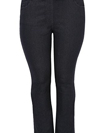 Yoursclothing-Plus-Size-Womens-Pull-On-Straight-Leg-Jeans-Size-18-Black-0