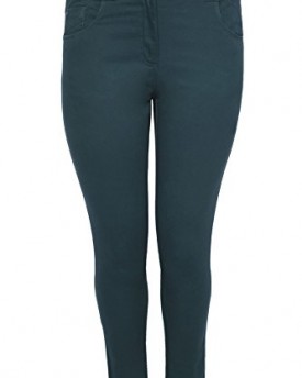 Yoursclothing-Plus-Size-Womens-Teal-Coloured-Twill-Straight-Leg-Jean-Size-22-Green-0