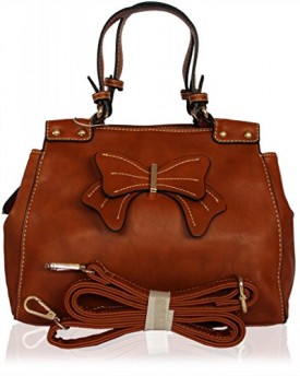 Yufashion-Bow-Pattern-Faux-Leather-Designer-Boutique-Totes-Handbag-BROWN-0