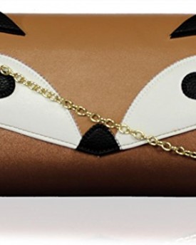 Yufashion-FOX-Pattern-Faux-Leather-Designer-Boutique-Satchel-Clutch-Handbag-BRONZE-0
