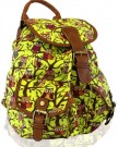 Yufashion-Owl-Print-Twin-Pocket-Backpack-Rucksack-School-Bag-VIVID-GREEN-0