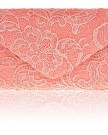 Zarla-Ladies-Envelope-Clutch-Bag-Satin-Lace-Floral-Women-Evening-Party-Prom-Bridal-New-Coral-0