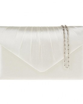 Zarla-New-Women-Pleated-Satin-Diamante-Clutch-Bridal-Party-Prom-Ladies-Evening-Bags-UK-Ivory-0