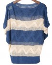Zehui-Women-Blouse-Knit-Tops-Hollow-Out-Batwing-Sleeve-Sweater-Blue-0
