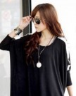 Zehui-Womens-Batwing-Sleeves-Blouse-Tops-Casual-Shirt-Loose-T-Shirts-Black-0-2