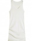 Zicac-2PCS-Women-Batwing-Casual-Short-Sleeve-Loose-Tops-Blouses-T-shirt-And-Vest-Size-8-10-12-14-Khaki-shirt-white-vest-0-1