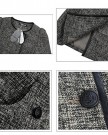 Zicac-Ladies-Ninth-Sleeve-Woolen-Blended-Lapel-Collar-Slim-Long-Jacket-Coat-Outerwear-UK-XS-Grey-0-1