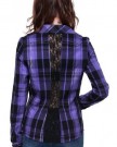 Zuri-Zuri-By-Flora-Womens-Sexy-Checked-Metallic-Thread-Long-Sleeve-Blouse-Shirt-Small-Purple-0-0