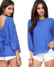 atdoshop-1PC-Fashion-Lady-Chiffon-Long-Sleeve-Sexy-Loose-Tops-Blouse-T-Shirt-XL-Blue-0