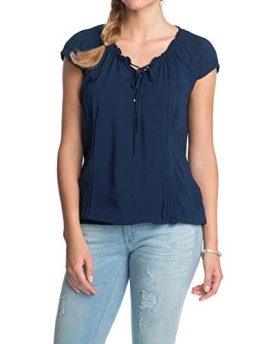 edc-by-ESPRIT-Womens-Short-Sleeve-Blouse-Blue-Blau-GALLANT-NAVY-554-10-0