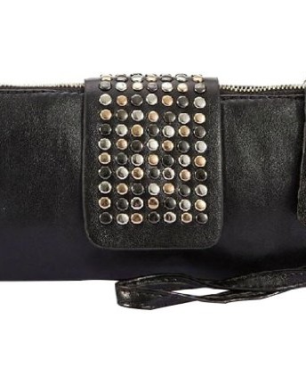 niceeshopTM-Korean-Style-PU-Leather-Bling-Rivet-Evening-Clutch-Bags-Purse-Wallet-For-Women-Lady-Black-0